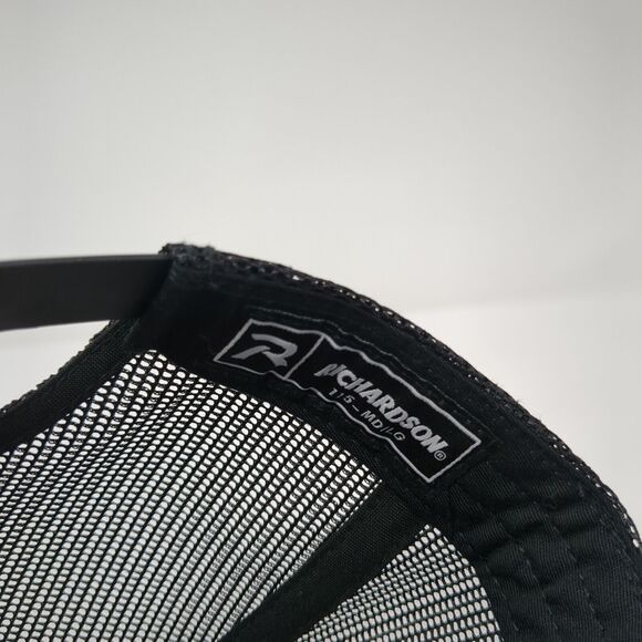 TGE Snapbnack Trucker Hat Black M/L Adjustable Embroidered Mesh Back Richardson - Picture 8 of 9